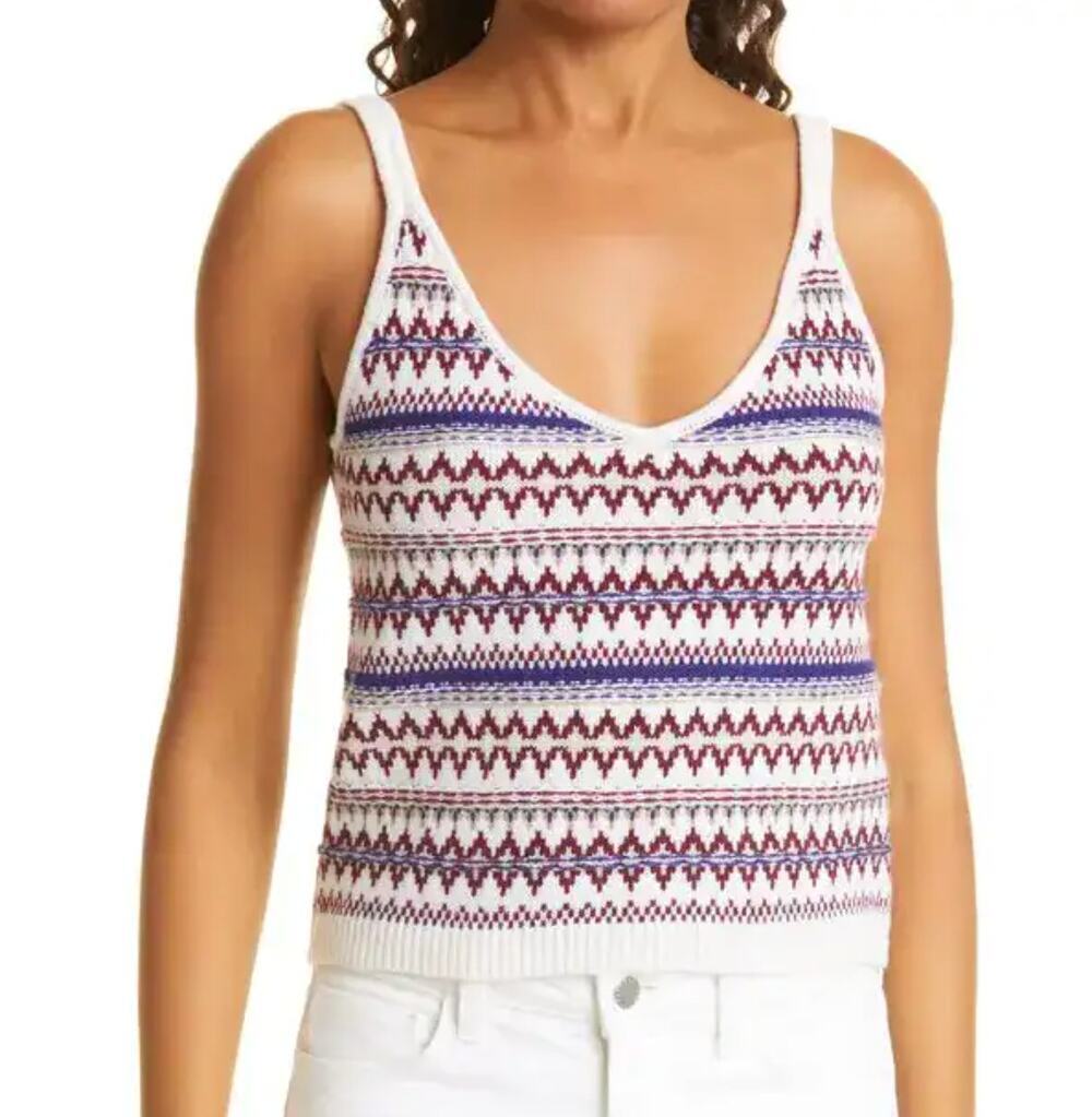 Rag & Bone Willow Fair Isle 100% Wool Camisole Sweater • Size XS